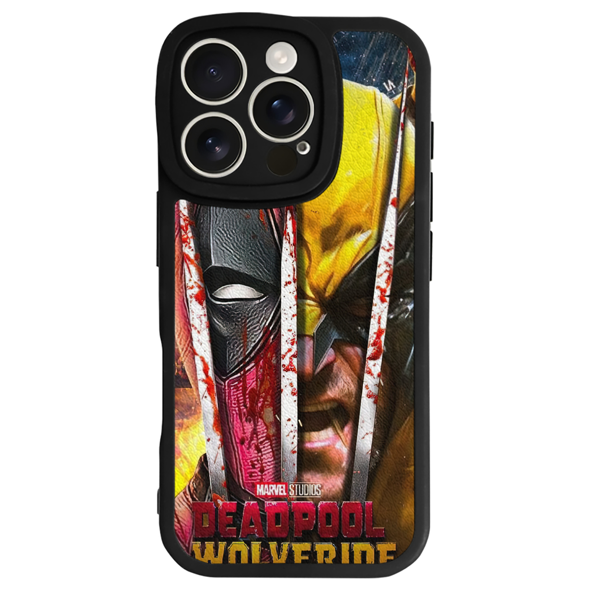 （画像用） Deadpool デッドプール 【iPhone 16シリーズ対応】シリコンスマホケース（レザー調） 材質：シリコン